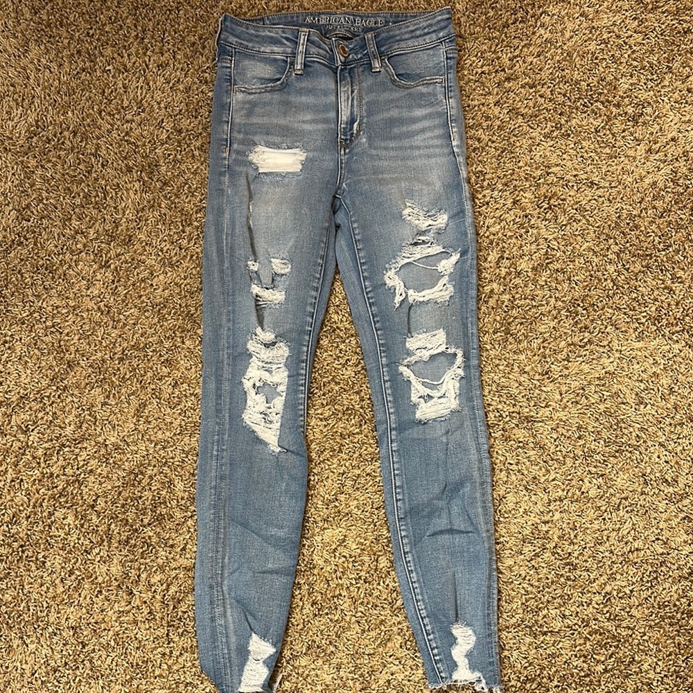 Distressed Blue Jeans for Women